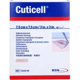 CUTICELL Compresse di unguento 7,5x7,5 cm, 10 pz