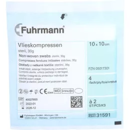 VLIESKOMPRESSEN sterile 10x10 cm 4 volte, 50X2 pz