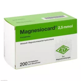 MAGNESIOCARD Compresse rivestite con film da 2,5 mmol, 200 pz