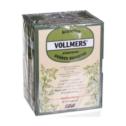 Vollmers bustine filtro di tè verde davena preparato, 40 pz