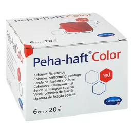 PEHA-HAFT Banda di fissaggio a colori 6 cmx20 M rosso, 1 pz