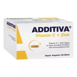 ADDITIVA Capsule di vitamina C+zinco, confezione promozionale, 80 pezzi