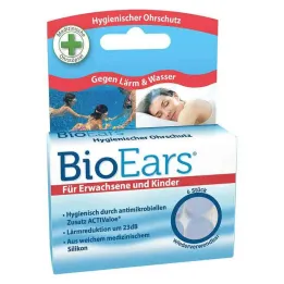 Tappi auricolari in silicone Bioears antimicrobici, 6 pz