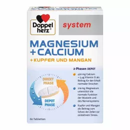 DOPPELHERZ Magnesio+Calc.+Rame+Manganese syst.Tab., 60 pz
