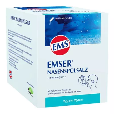 EMSER Flacone fisiologico di sale per lavaggio nasale, 100 pz
