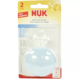 Cappello da petto NUK realizzato con dimensioni del silicone L con lattina protettiva, 2 pz