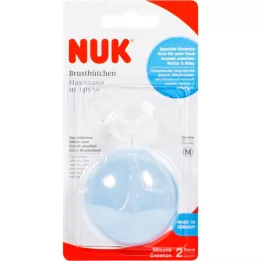 Cappello da petto NUK realizzato con dimensioni del silicone M con lattina protettiva, 2 pz