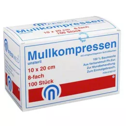 MULLKOMPRESSEN ES 10x20 cm non sterile 8 strati, 100 pz