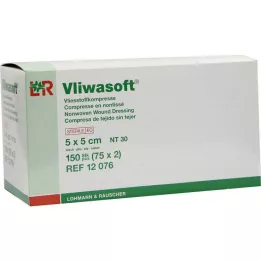 VLIWASOFT Compresse in tessuto non tessuto 5x5 cm sterili 4l., 150 pz