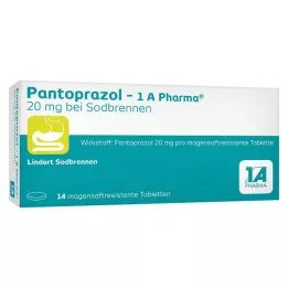 PANTOPRAZOL-1A Pharma 20mg per bruciore di stomaco msr.Tab., 14 pz