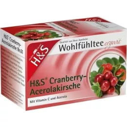 H&amp;S Cranberry Acerolakirsche Borse da filtro, 20x2,8 g