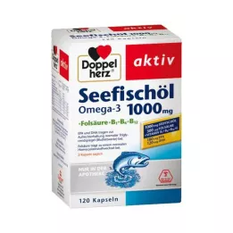 DOPPELHERZ Olio di pesce di mare Omega-3 1.000 mg+Fols.Caps., 120 pz