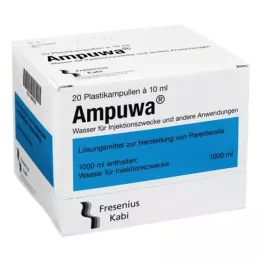 AMPUWA Fiale di plastica per soluzione iniettabile/infusionale, 20X10 ml