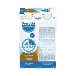 FRESUBIN PROTEIN Energia DRINK Bottiglia per bevande al cappuccino, 4X200 ml