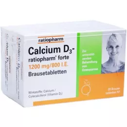 CALCIUM D3-ratiopharm forte compresse effervescenti, 40 pz