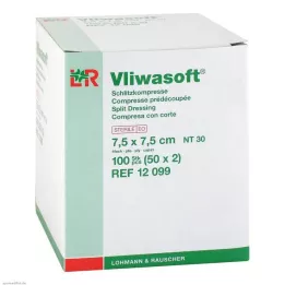 VLIWASOFT Compresse tagliate 7,5x7,5 cm sterili 4l., 50X2 pz