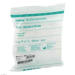 ASKINA Compresse di garza 10x20 cm sterili, 5X2 pz