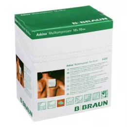 ASKINA Compresse di garza 10x10 cm sterili, 25X2 pz