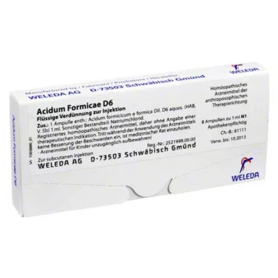 ACIDUM FORMICAE D 6 fiale, 8 pz
