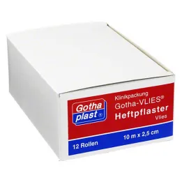 Cerotto adesivo Gothaplast in tessuto non tessuto 2,5 cm x 10 m, 12 pz