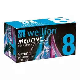 WELLION MEDFINE più aghi per penna 8 mm, 100 pz