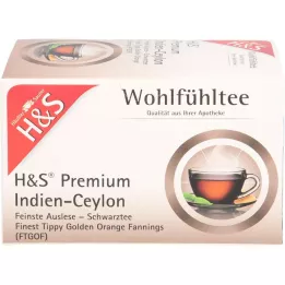 H&S Black Tea Premium India Cylon Filter Bag, 20x1,8 g