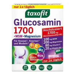 Taxofit Glucosamina 1700 + MSM + Stick di magnesio, 20X4 g
