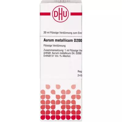 AURUM METALLICUM D 200 Diluizione, 20 ml