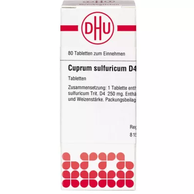 CUPRUM SULFURICUM D 4 compresse, 80 pz CUPRUM SULFURICUM D 4 compresse, 80 pz