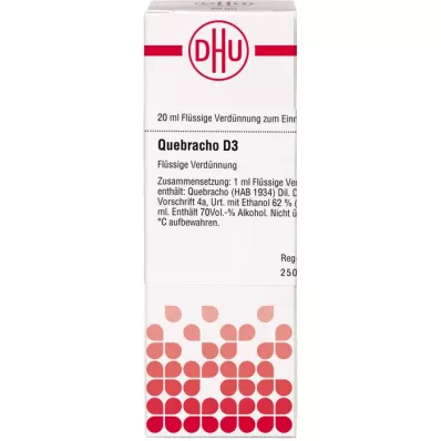 QUEBRACHO D 3 Diluizione, 20 ml QUEBRACHO D 3 Diluizione, 20 ml