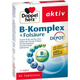 DOPPELHERZ B Complex+compresse di acido folico, 45 pz