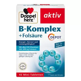 DOPPELHERZ Compresse di complesso B+acido folico, 45 pz