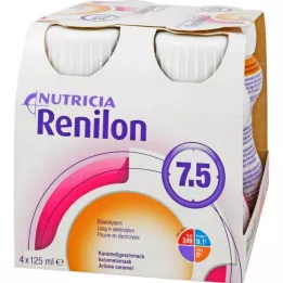 RENILON 7.5 Liquido del gusto di caramello, 4x125ml