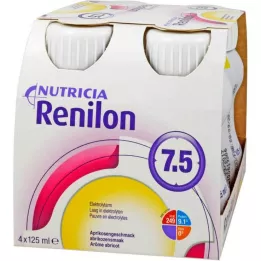 RENILON 7.5 Liquido aroma albicocca, 4X125 ml