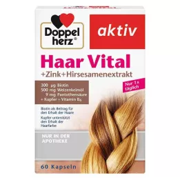 DOPPELHERZ Capsule di estratto di Hair Vital+Zinco+Miglio, 60 pz