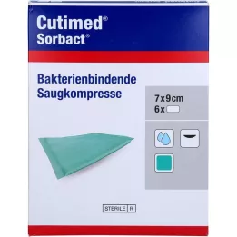 CUTIMED Compresse assorbenti Sorbact 7x9 cm, 6 pz