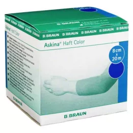 ASKINA Cerotto adesivo Color 8 cmx20 m blu, 1 pz