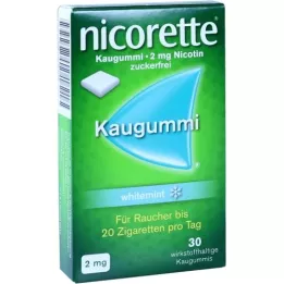 NICORETTE Gum da masticare 2 mg WhiteEmint, 30 pz