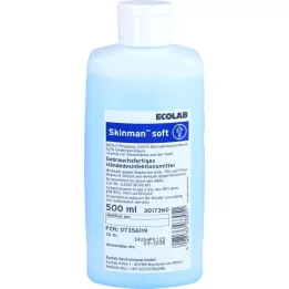 SKINMAN Flacone erogatore per la disinfezione delle mani morbido, 500 ml