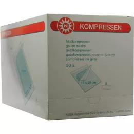 MULLKOMPRESSEN 10x20 cm sterile 8 volte, 50X2 pz