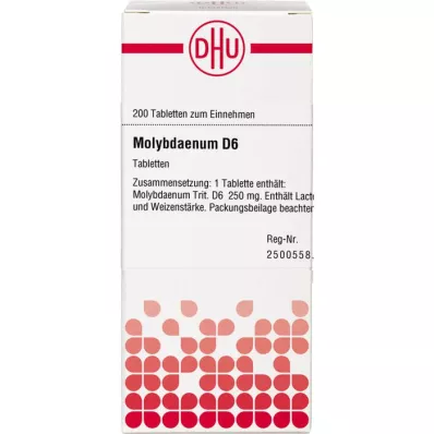 MOLYBDAENUM D 6 compresse, 200 pz