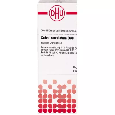 SABAL SERRULATUM Diluizione D 30, 20 ml SABAL SERRULATUM Diluizione D 30, 20 ml