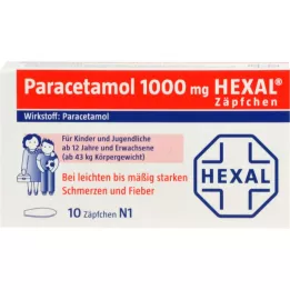 Paracetamol 1000 supposte esassuali, 10 pz