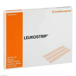 LEUKOSTRIP Strisce di sutura delle ferite 6,4x76 mm, 10X3 pz