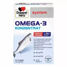 DOPPELHERZ Capsule di sistema concentrato Omega-3, 120 pz