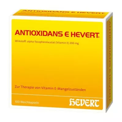 ANTIOXIDANS E Hevert Soft Capsules, 100 pz ANTIOXIDANS E Hevert Soft Capsules, 100 pz