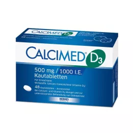 CALCIMED D3 500 mg/1000 I.E. compresse masticabili, 48 pz