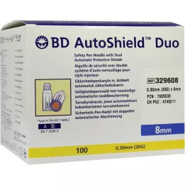 BD AUTOSHIELD Aghi Duo Safety Pen 8 mm, 100 pz