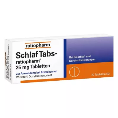 SCHLAF TABS-ratiopharm 25 mg compresse, 20 pz SCHLAF TABS-ratiopharm 25 mg compresse, 20 pz