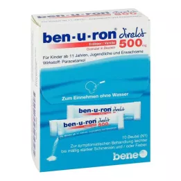 BEN-U-RON diretto 500 mg granuli fragola/vaniglia, 10 pz